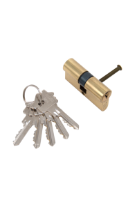 Ключевой цилиндр 60мм. 5 кл. ADDEN BAU. CYL 5-60 KEY GOLD (ЗОЛОТО БЛЕСТЯЩЕЕ)