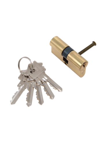 Ключевой цилиндр 60мм. 5 кл. ADDEN BAU. CYL 5-60 KEY GOLD (ЗОЛОТО БЛЕСТЯЩЕЕ)