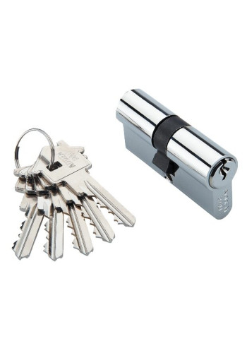 Ключевой цилиндр 60мм. 5 кл. ADDEN BAU. CYL 5-60 KEY CHROME (ХРОМ БЛЕСТЯЩИЙ)
