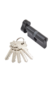 Ключевой цилиндр ADDEN BAU. CYL 5-60 KNOB BLACK (цвет ЧЕРНЫЙ) ключ-завертка, 5 ключей, 60 мм