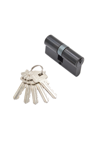 Ключевой цилиндр ADDEN BAU. CYL 5-60 KEY BLACK (цвет ЧЕРНЫЙ) ключ-ключ, 5 ключей, 60 мм