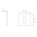 Накладка на ключевой цилиндр ADDEN BAU SC SQ-001 NICKEL (цвет НИКЕЛЬ)